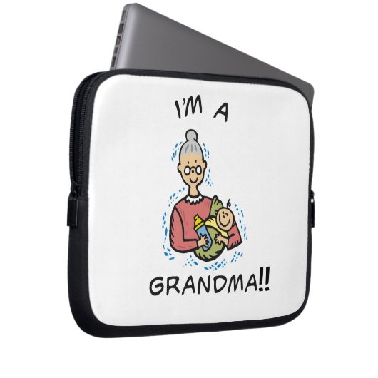 Ich bin eine Oma-Oma und ein Baby-Geschenk Laptopschutzhülle (Vorne Rechts)