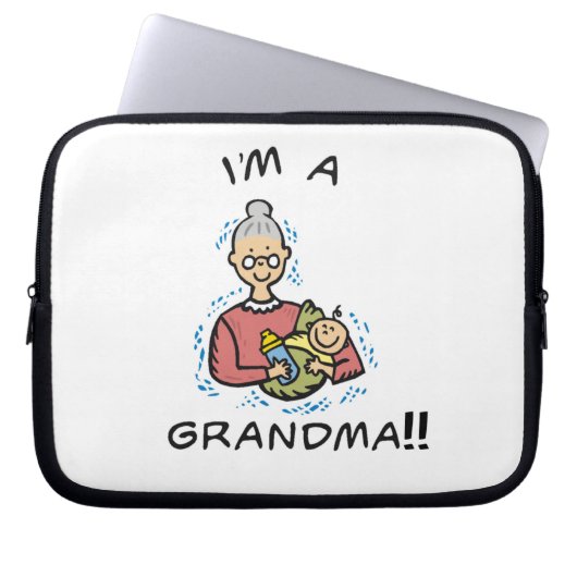 Ich bin eine Oma-Oma und ein Baby-Geschenk Laptopschutzhülle (Vorderseite)