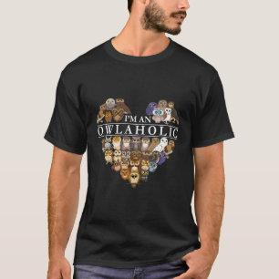 Ich bin eine Owlaholische Funny Funny Owl Animal B T-Shirt