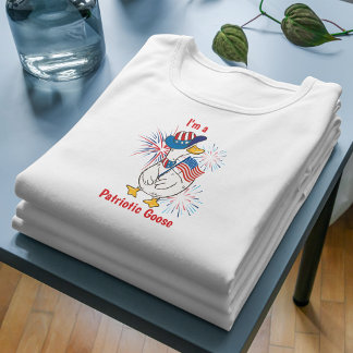 Ich bin eine patriotische Gans Amerikanischer Feie T-Shirt
