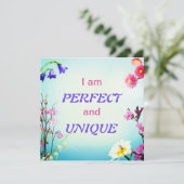 Ich bin eine perfekte und einzigartige Affirmation (Stehend Vorderseite)