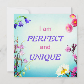 Ich bin eine perfekte und einzigartige Affirmation