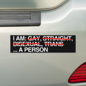 ICH BIN EINE PERSON AUTOAUFKLEBER (Auf Auto)