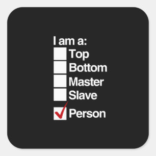 Ich bin eine Person (Dominanz) Quadratischer Aufkleber
