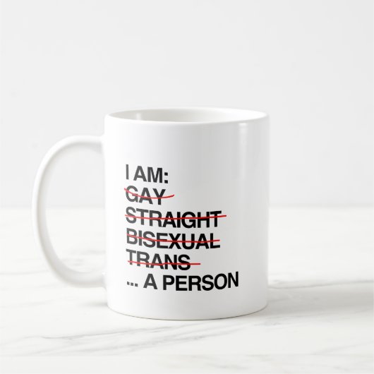 ICH BIN EINE PERSON KAFFEETASSE (Links)