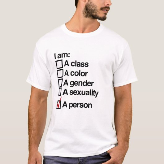 Ich bin eine Person (Klasse) T-Shirt (Vorderseite)