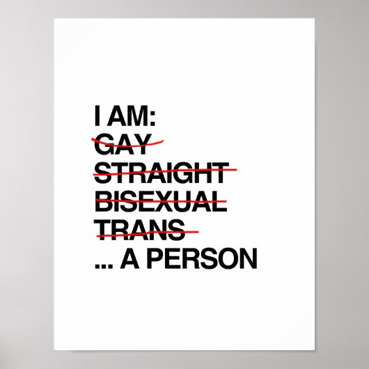 ICH BIN EINE PERSON POSTER (Vorne)