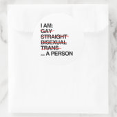 ICH BIN EINE PERSON RUNDER AUFKLEBER (Tasche)