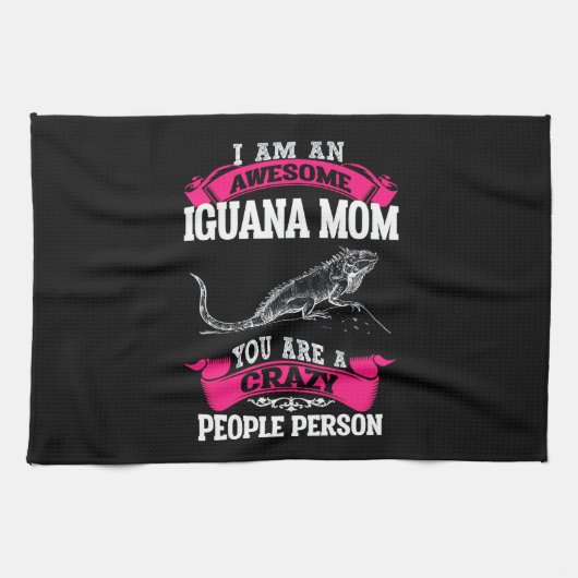 Ich bin eine phantastische Iguana-Mutter Geschirrtuch (Horizontal)