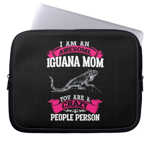 Ich bin eine phantastische Iguana-Mutter Laptopschutzhülle (Vorderseite)