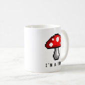 Ich bin eine Pilz-Pixel-Pilz-Tasse Kaffeetasse (VorderseiteRechts)