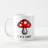 Ich bin eine Pilz-Pixel-Pilz-Tasse Kaffeetasse (Links)
