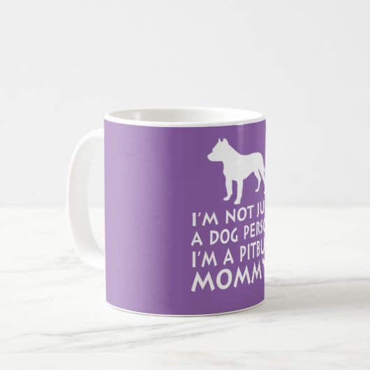 Ich bin eine Pitbull Mama! Kaffeetasse (Vorderseite Links)
