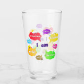 Ich bin eine positive Bestätigung Worte Selbst-Lie Glas (Rückseite)