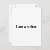 Ich bin eine Postkarte für Schriftsteller (Vorne/Hinten)