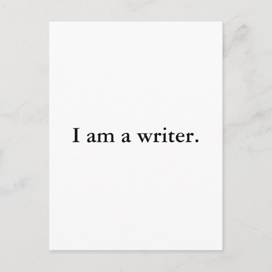 Ich bin eine Postkarte für Schriftsteller (Vorderseite)