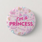 Ich bin eine Prinzessin Button (Vorderseite)