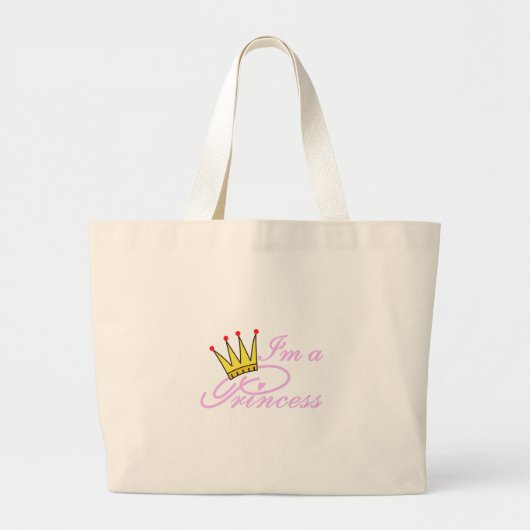 Ich bin eine Prinzessin Jumbo Stoffbeutel (Vorne)