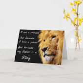 Ich bin eine Prinzessin, mein Vater ein Zitat zum Karte (Gelbe Blume)