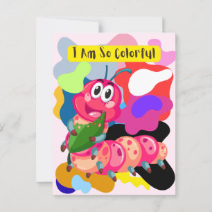 Ich bin eine Raupe, so bunt Postkarte