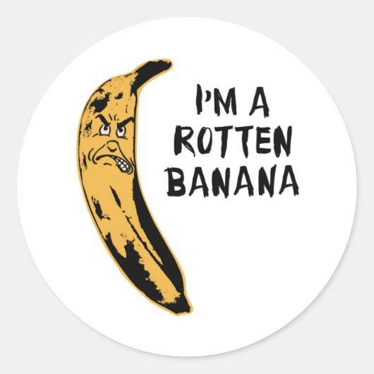 Ich bin eine Rotten Banane Runder Aufkleber (Vorderseite)