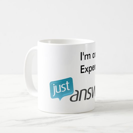 Ich bin eine sachverständige Tasse (Vorderseite Links)