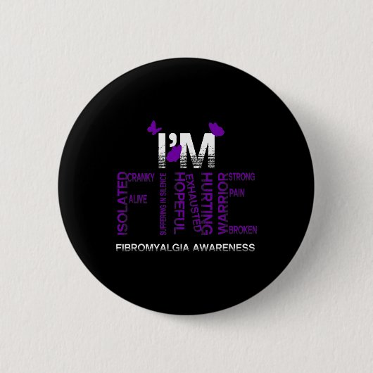Ich bin eine schöne Fibromyalgie, Krieger-Fibro-Se Button (Vorderseite)