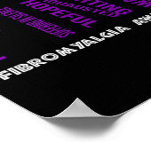 Ich bin eine schöne Fibromyalgie, Krieger-Fibro-Se Poster (Ecke)