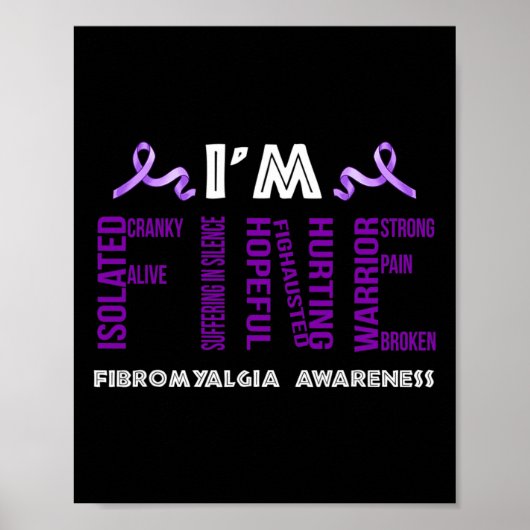 Ich bin eine schöne Fibromyalgie, Krieger-Fibro-Se Poster (Vorne)