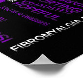 Ich bin eine schöne Fibromyalgie, Krieger-Fibro-Se Poster (Ecke)
