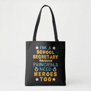 Ich bin eine Schulsekretärin, die Heroes Funny App Tasche