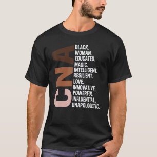 Ich bin eine schwarze CNA Krankenschwester Afro Fr T-Shirt