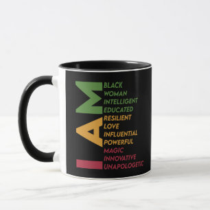 Ich bin eine schwarze Frau, schwarze Geschichte Tasse