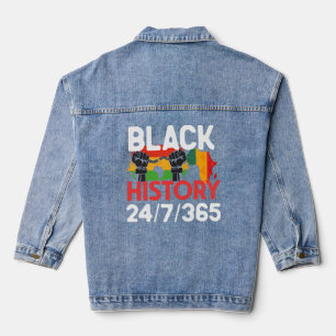 Ich bin eine schwarze, schwarze Geschichte Jeansjacke