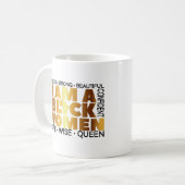Ich bin eine schwarze, schwarze Geschichte Kaffeetasse (Vorderseite Links)