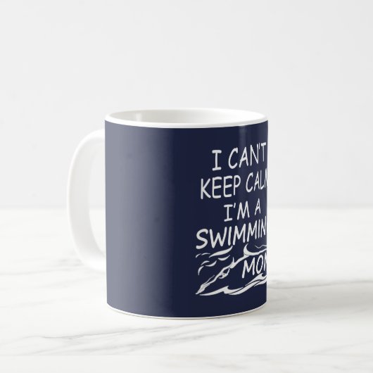 Ich bin EINE SCHWIMMEN-MAMA Kaffeetasse (Vorderseite Links)