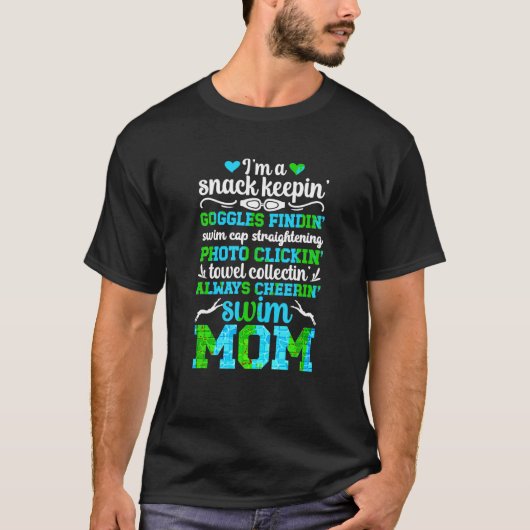 Ich bin eine schwimmende Mama einer schwimmenden M T-Shirt (Vorderseite)