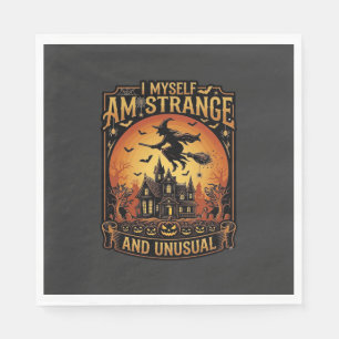 Ich bin eine seltsame ungewöhnliche Halloween Hexe Serviette