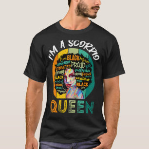 Ich bin eine Skorpion-Königin Vintage Melanin Schw T-Shirt