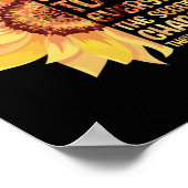 Ich bin eine Sozialarbeiterschule für Sonnenblumen Poster (Ecke)