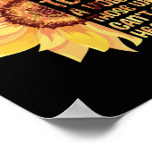 Ich bin eine Sozialarbeiterschule für Sonnenblumen Poster (Ecke)