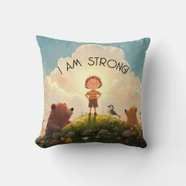 Ich bin eine starke Jungs-Bestätigung Kissen