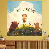 Ich bin eine starke Jungs-Bestätigung Leinwanddruck (Insitu (Wohnzimmer))