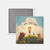 Ich bin eine starke Jungs-Bestätigung Magnet (Vorderseite/Rückseite)