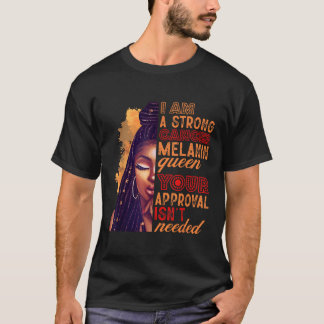 Ich bin eine starke Krebs-Melanin-Königin Zodiac S T-Shirt