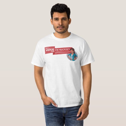 Ich bin eine Stimme für Demokratie - Maria T - Shi T-Shirt (Vorne ganz)