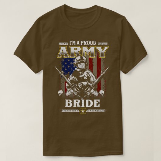 Ich bin eine stolze Armee-Braut Veteran Veteran Ve T-Shirt (Design vorne)