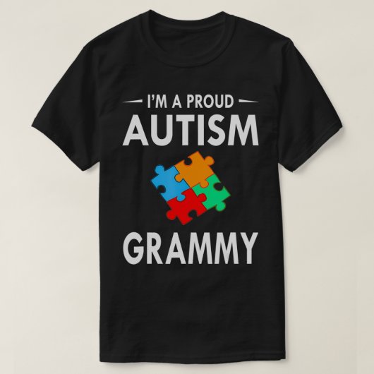 Ich bin eine stolze Autismus-Grammy-Familie, die A T-Shirt (Design vorne)