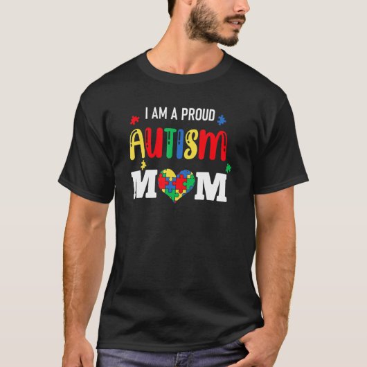 Ich bin eine stolze Autismus-Mutter Mutter Mutti F T-Shirt (Vorderseite)