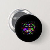 Ich bin eine stolze Autismus Schwester Frauenmädch Button (Vorne & Hinten)